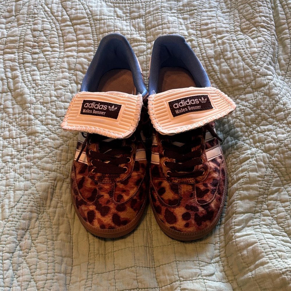 Adidas Wales Bonner Calf Hair Leopard Sneakers